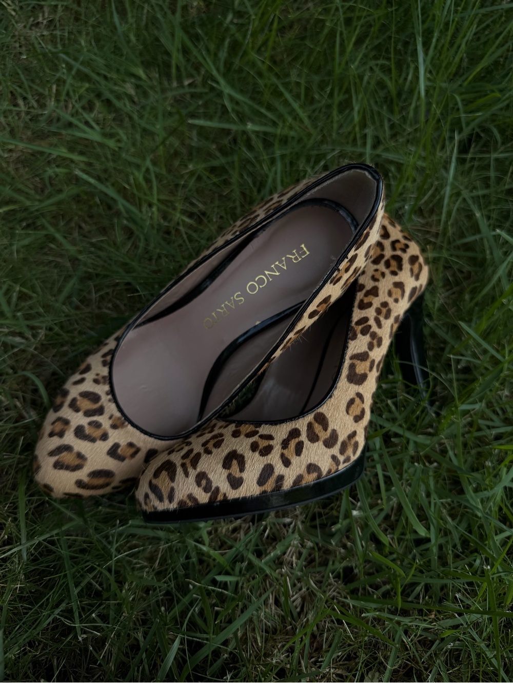 Franco Sarto Leopard-Print Pony Hair Pumps in Tan and Brown